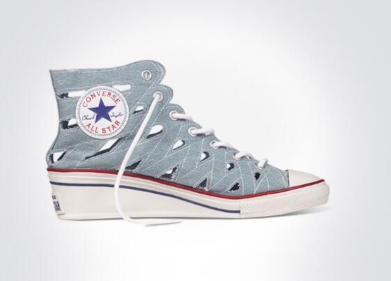 CONVERSE 匡威 Hi-ness Cutout 548690C 女士坡跟镂空帆布鞋