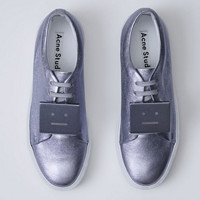 Acne Studios 艾克妮 Adriana Space lavender grey 女士方块笑脸休闲运动鞋