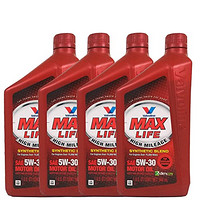 Valvoline 胜牌 MAXLIFE 星冠 SN 5W-30 合成机油 946ml*4