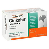 ratiopharm Ginkobil 银杏叶 缓解老年痴呆 口服片 120粒