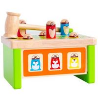 木马智慧 儿童积木敲击台打地鼠玩具