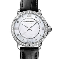 值友专享：RAYMOND WEIL 雷蒙威 TANGO系列 5391-LS1-00995 女士镶钻时装腕表