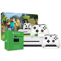 Microsoft 微软 Xbox One S 500GB《Minecraft》限定版+额外手柄+充电配件