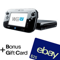 Nintendo 任天堂 Wii U 32GB Deluxe 套装 官翻版+$25 ebay礼品卡 