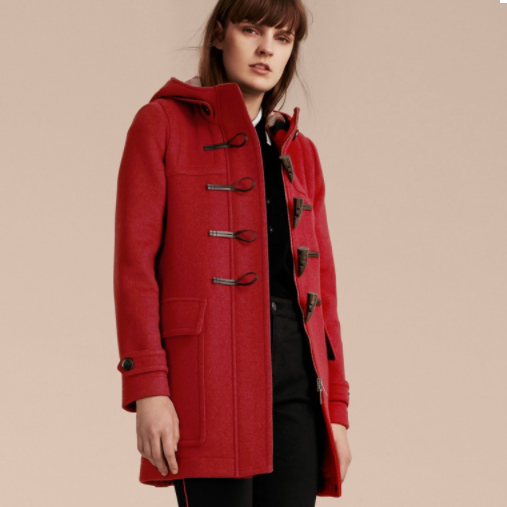 BURBERRY 博柏利 LONDON 心型内衬牛角扣女士大衣