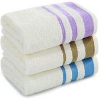 凑单品：三利 初色素缎纯棉毛巾 32x70cm 3条装