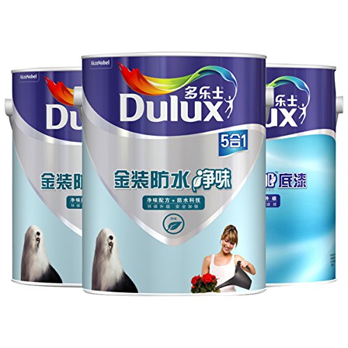 Dulux 多乐士 金装防水净味五合一墙面漆套装 A897 面漆 5L*2罐+A914 底漆 5L