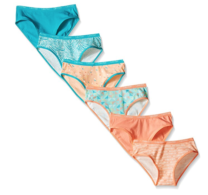 Calvin Klein UNDERWEAR Peach Nectar 儿童内裤 6件装