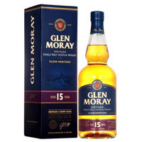 格兰莫雷（Glen Moray）洋酒 传承 15年 斯佩塞 单一麦芽 威士忌 700ml