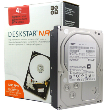 昱科(HGST) 7200转128MB SATA6Gb/s NAS网络硬盘(H3IKNAS400012872SWW)