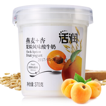 活润 新希望大果粒 燕麦+杏风味酸奶 370g