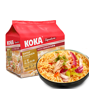 KOKA 沙嗲鸡汤面 85g*5包