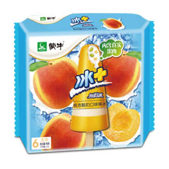蒙牛 冰 棒冰 75g*6支 绚彩冰桃杏酸奶口味(2件起售*4件