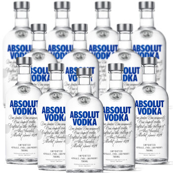 ABSOLUT VODKA 绝对伏特加 原味伏特加酒 700ml 700ml 12瓶 普通