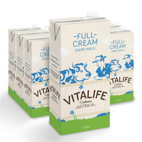 VITALIFE 维纯 全脂UHT牛奶 1L 12盒