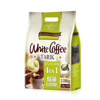 马来西亚进口 名馨（fameseen）榴莲咖啡 速溶白咖啡 大包装1.08kg（18克×60条）