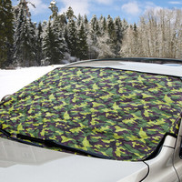 佳百丽 汽车冬季遮阳挡 前挡风玻璃防护罩 迷彩色 142*92cm