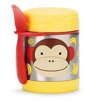 SKIP HOP 可爱动物园系列 儿童绝热饭盒和叉勺套装 小猴子