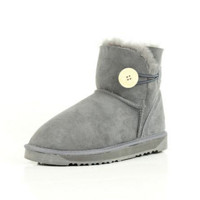 Ever Australia Ugg 11702 羊皮毛一体木扣短筒雪地靴