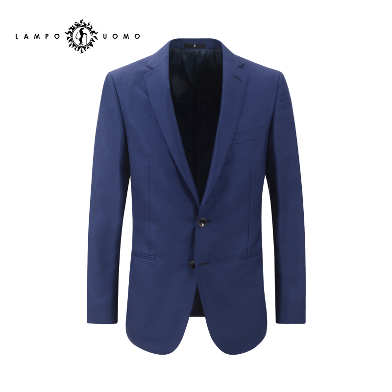 LAMPO 蓝豹 男士羊毛蚕丝两粒扣西服