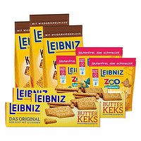 LEIBNIZ 莱布尼兹 酥脆干玉米片巧克力饼干 150g*3+ 小怪兽形状黄油饼干 100g*3+ 黄油饼干 200g*3