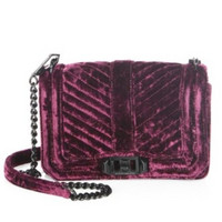 历史新低：REBECCA MINKOFF Velvet Chevron Quilted Small Love 女士斜挎包