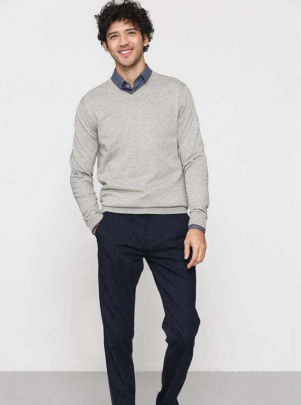 ESPRIT 127EE2I001 男士V领针织衫