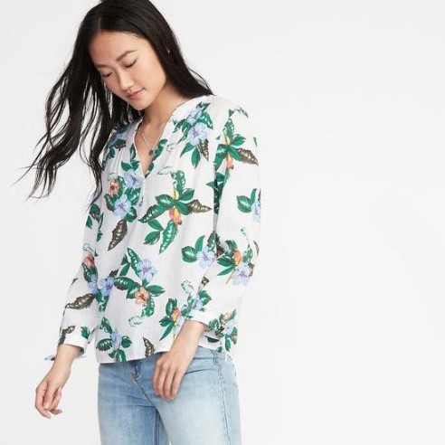 OLD NAVY 221615 女士棉麻衬衫