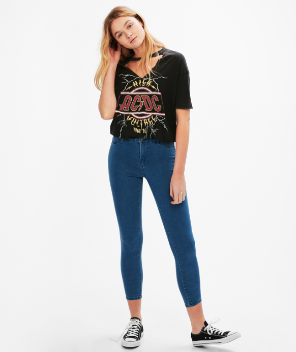 Bershka 巴适卡 05004335428 女士弹性牛仔铅笔裤
