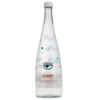 依云evian 天然矿泉水 玻璃瓶装 750ml