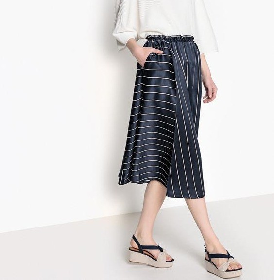 LA REDOUTE Collections 女士含侧兜条纹半身裙
