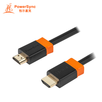 PowerSync 包尔星克 黑配橙 HDMI线