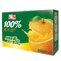 汇源100%橙汁饮品1000ml*6盒浓缩果汁饮料整箱礼盒包装盒汇源果汁 *4件