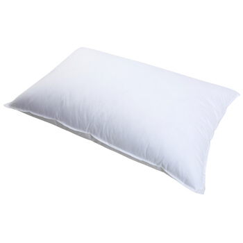 斯诺曼（snowman）枕芯家纺 五星级酒店舒适枕头 柔软羽丝绒枕芯 白色 单个 74*48cm