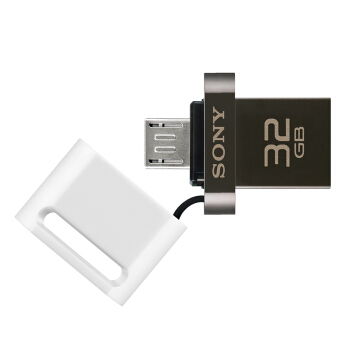 索尼（SONY）32GB U盘  USB 3.1 micro电脑手机双接口OTG 白色 读速130MB/s 手机U盘金属U盘 多用车载优盘