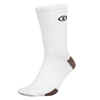 斯伯丁Spalding袜子40005-02男士长筒袜休闲运动袜棉一双装白色24-26
