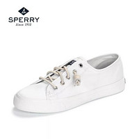 SPERRY Top sider CREST VIBE LINEN 女士帆布鞋 (白色)