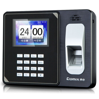 齐心（Comix）OP340C 高清智能大彩屏免软件指纹考勤机 操作简单便捷 高速打卡机
