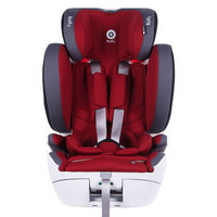奇蒂Kiddy德国汽车儿童安全座椅全能者FIX 9个月到12岁ISOFIX+安全带通用酒红色