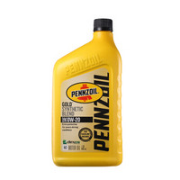 鹏斯 PENNZOIL（壳牌旗下润滑油） 合成机油 Gold 0W-20 SN 1QT 美国原装进口