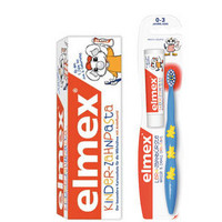 Elmex 易学 儿童乳牙牙刷 1只 + Elmex 易学 婴幼儿可吞咽牙膏 50ml 