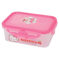 乐扣乐扣(LOCK&LOCK)HELLO KITTY密封型塑料保鲜盒容器零食防潮储物收纳盒460ml HPL814-KT粉色