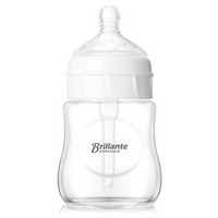 Brillante 贝立安 贝立安宽口径婴儿奶瓶 新生儿玻璃奶瓶宝宝防胀气奶瓶150ml硅胶仿真奶嘴 BYP15
