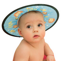 美国MDB婴儿洗头帽 儿童伸缩可调节护耳洗发帽宝宝浴帽 蓝色