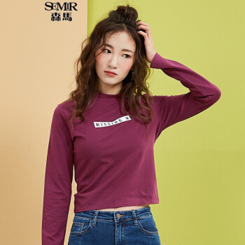 Semir 森马 12316010068 女士小高领打底衫