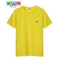 CARTELO 17023KFT0709 男士纯色圆领短袖T恤