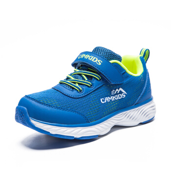 垦牧 CAMKIDS  男童鞋休闲鞋2018秋冬季新款女童运动鞋中大童跑鞋86680319  宝石蓝/荧光绿 32