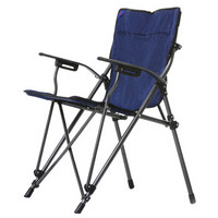 MAC 沙滩休闲椅钓鱼椅垂钓 户外折叠椅子 便携小椅子座椅 野餐靠背椅子写生椅 C107S蓝色