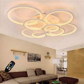洛林（ROLin）客厅灯LED吸顶灯北欧后现代创意调光变色遥控灯176W 836/8