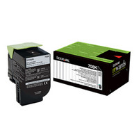 利盟（Lexmark）70C80K0黑色粉盒 (适用CS/310/410/510dn机型) 约1000页
